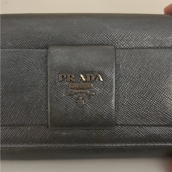Prada Milano Long Bow Metallic Wallet 8x4 - Picture 10 of 16